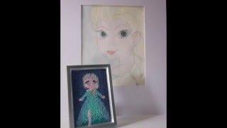 How to make Quick Plastic Canvas Elsa Frame