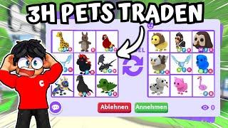 WIR TRADEN 3 STUNDEN in ADOPT ME! ALLE TRADING CHALLENGE VIDEOS VON CLAUDIO! | Roblox Deutsch