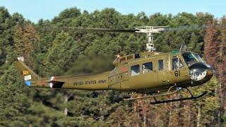 UH-1 Huey Helicopter Flying Experience: Inside view, Takeoff and Landing