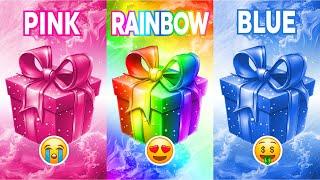 Choose Your Gift...! Pink, Rainbow & Blue  How Lucky Are You?  The Quiz Time