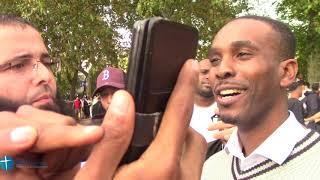 Muhammad- white man with black slaves (Speakers Corner)