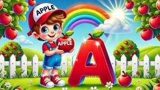 A for Apple  B for Ball  C for Cat  | Fun ABC Phonics Song for Toddlers