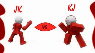 KJ vs  JK (Roblox The Strongest Battlegrounds)