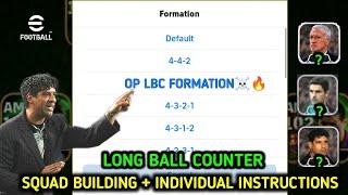 Op long ball counter formation + squad building + individual instructions | Best lbc formation