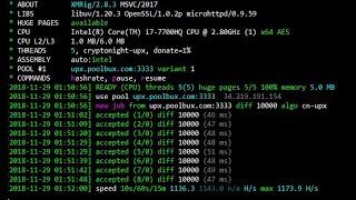 XMRING configuration for CPU mining