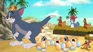 "Tom the King! Egg-citing Chaos on the Farm - Tom and Jerry Funny Cartoon"