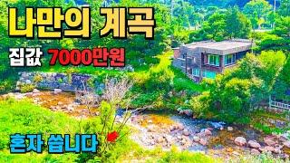 와.. 진짜 미쳤습니다! 완벽한 나만의 계곡을 가진 전원주택 폭락 시작~ 돈 주고도 못 사는 땅 350평 + 국유지 공짜땅!