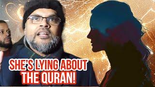 Confused Christian Lady lying about Quran! Hashim Vs Christian Lady   Speakers Corner   Hyde Park