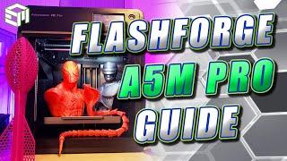 Flashforge Adventurer 5M Pro Guide: Setup, Slicing, Example Prints, PLA and PETG, plus Review!