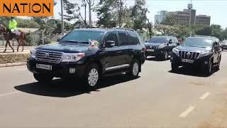 Burundian President Evariste Ndayishimiye arrives in Kisumu