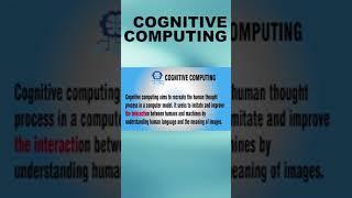 Cognitive Computing Explained in 1 Minute  Basics & Applications #Shorts #CognitiveComputing