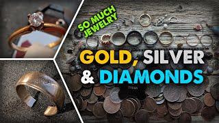 Insane Amount of Jewelry Found At the Lake While Metal Detecting! Gold, Silver, & Diamonds Too!