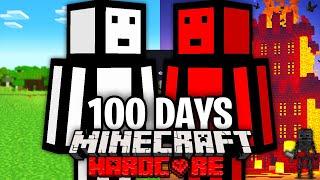 100 Days with my EVIL CLONE in Minecraft Hardcore!