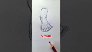 Right Foot Drawing Breakdown — Easy Guide for Artists #art #foryou #shorts #drawing #tutorial #draw