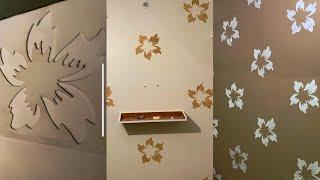 Wall Stencil painting Design Ideas for Drawing shirts flower, painting