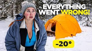Surviving 24 Hours ALONE in a -20 Snowstorm