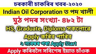 Indian Oil Corporation Recruitment 2020 | Assam Job News Today | Latest Govt Job 2020 |