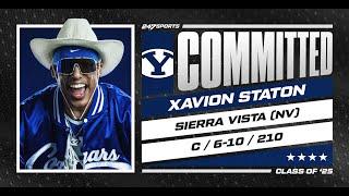 WATCH: 4-star C Xavion Staton commits to BYU | No. 23 overall prospect