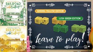 Railroad Ink Challenge Expansion Tutorial (Shining Yellow and Lush Green Editions) ‍