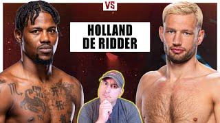 UFC 311: Kevin Holland vs. Reinier de Ridder Prediction, Bets & DraftKings