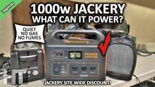 JACKERY 1000 Solar Generator REAL WORLD DEMO! Site Wide Discount Coupon Promo Code