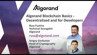 Algorand Blockchain Basics | Decentralized for Developers