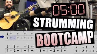 5 Minute Strumming Bootcamp for Beginners! LEVEL 2 [how to play guitar strum patterns]