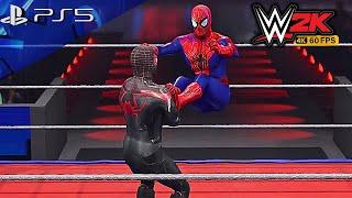 WWE 2K24 Spiderman vs. Miles Morales Epic Battle PS5 (4K60)