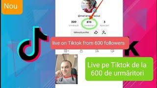 Live pe TikTok de la 600 de urmaritori