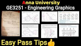 ge3251 engineering graphics | Easy pass tips | important questions | july 2024 | anna university