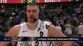 'Just one of those nights' - Nikola Jokic reacts to FIRST EVER 30-20-20 game in NBA history | SC