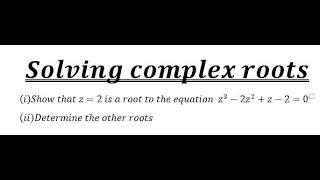 KNEC REVISION- COMPLEX ROOTS