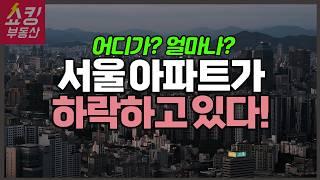 서울 아파트 이만큼 빠졌습니다.