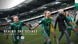 BEHIND THE SCENES I Werder Bremen vs. Bayer 04 Leverkusen I Werder-Frauen im Weserstadion