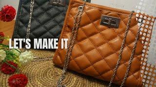 How to make a quilted mini bag | Simple diy crafts.