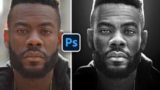 Turn BORING Portraits to 3D Black & White in Photoshop!