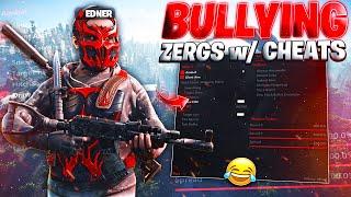 CHEATING and DOMINATING ZERGS with the BEST RUST CHEAT.. (Group Domination)