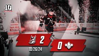 Highlights 10/26/24 Trois-Rivieres Lions 0 - Adirondack Thunder 2