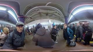 NYC Vintage MTA trains R1/9S on Eighth Avenue line 360° video