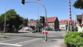einzigartiger Bahnübergang "Splieterstraße", Warendorf ++ Lichtzeichen in allen Kombinationen