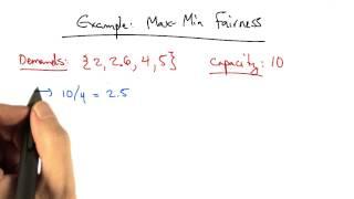 Example: Max-Min Fairness - Georgia Tech - Network Implementation