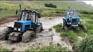 Трактор Беларус 1221 против Трактор мтз 82 | Сравнение Тракторов по Болоту