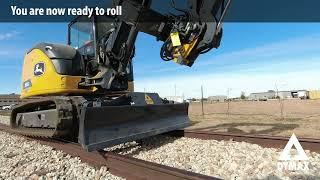 Dymax Rail Rider G – Blade Mount railgear solution for compact excavators