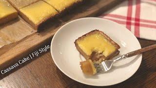 Fiji Style Cassava Cake | Fijian Cassava Cake Baked | Collaboration With Matthew's Guyanese Cooking