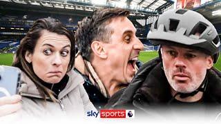 Neville & Carney vs Carragher & Cates racing across London!