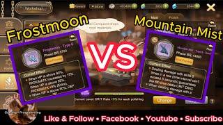 Comparison between Frostmoon VS  Mountain Mist | Weapon Modification | Draconia Saga