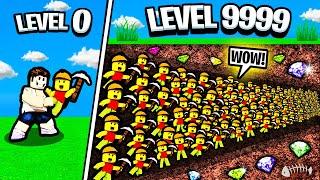 Using 9999+ NOOBS to Dig MAX LEVEL TUNNEL in Roblox!