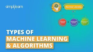 Types Of Machine Learning | Machine Learning Algorithms | Machine Learning Tutorial | Simplilearn