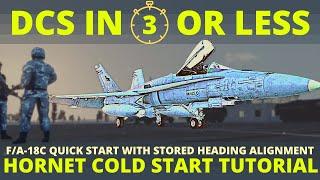 F-18 Cold Start Tutorial - Quick Hornet Cold Start using INS Stored Heading - DCS in 3 Or Less