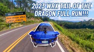 2023 WRX Tail Of The Dragon Touge RAW Insta 360 - Full Run - Shure SM57 Mic'd Up